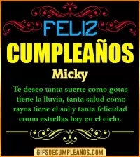 GIF Frases de Cumpleaños Micky